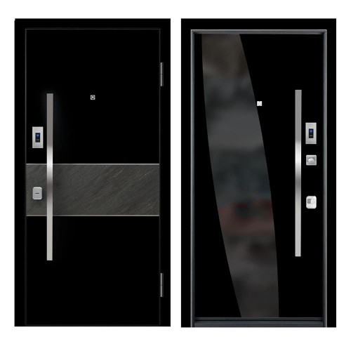 דלת כניסה Le Grand black gloss / black matte